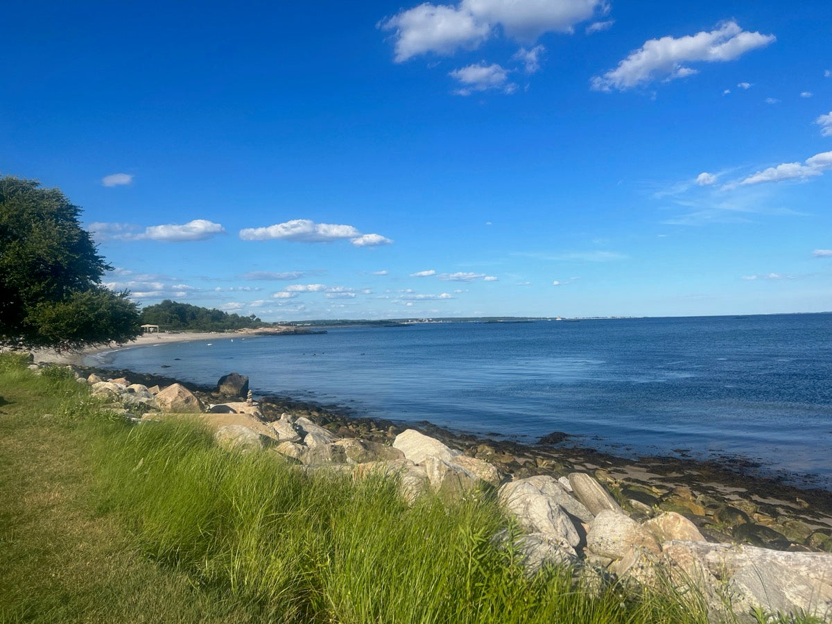 Clean air and shoreline at Harkness Memorial State Park in Connecticut